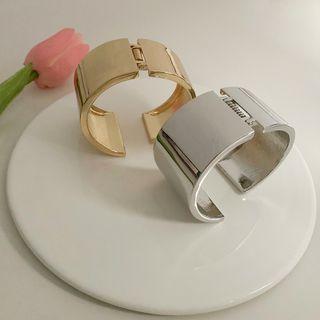 Polished Alloy Open Bangle