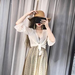 Cropped Chiffon Coat
