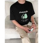 Avocado Print Cotton T-shirt