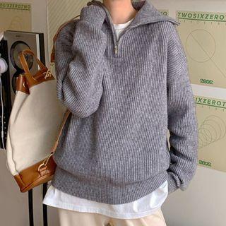 Turtle Neck Half Zip Sweater