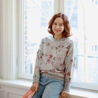 Flower-printed Sweatshirt