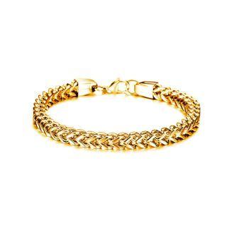 Simple Personality Plated Gold Geometric 316l Stainless Steel Bracelet Golden - One Size