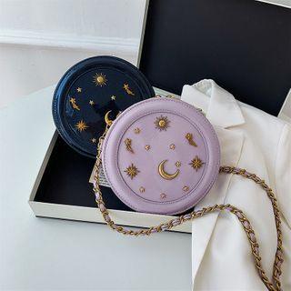 Crescent & Sun Round Crossbody Bag