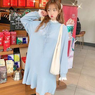 Lace-up Pullover Dress