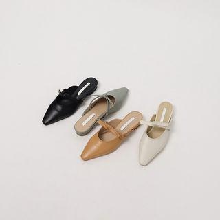 Knotted-strap Flat Mules
