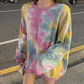 Long-sleeve Tie-dye Sweatshirt