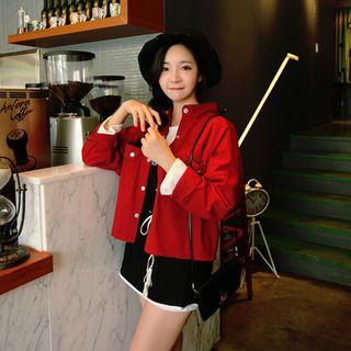 Dual-pocket Snap-button Jacket