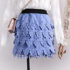 Layered Lace A-line Skirt