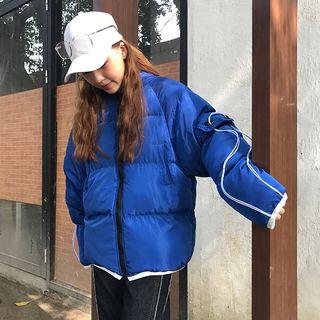 Loose-fit Long Stand-collar Jacket