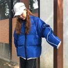 Loose-fit Long Stand-collar Jacket