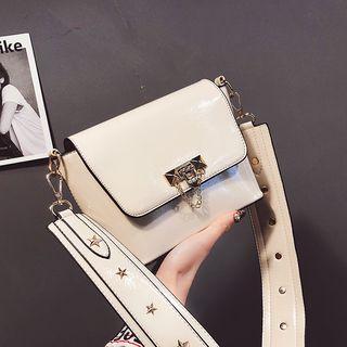 Star-accent Patent Crossbody Bag