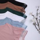 Puff-sleeve Sheer-detail T-shirt