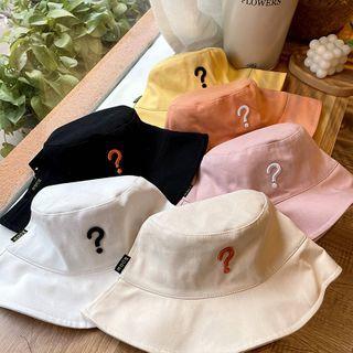 Question Mark Embroidered Bucket Hat