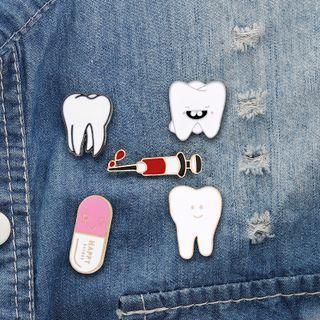 Heart / Tooth / Pill / Springe / Brain Alloy Brooch