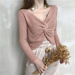 Twisted Cropped Sweater