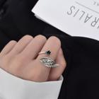 925 Sterling Silver Wing & Star Open Ring Ring - One Size