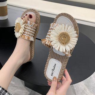 Daisy Faux Suede Slide Sandals