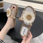 Daisy Faux Suede Slide Sandals