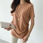 Drape-trim T-shirt