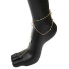 Faux Pearl Layered Anklet 0582 - Gold - One Size