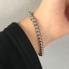 Stainless Steel Bead Bracelet As Shown In Figure - One Size