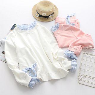 Frill Trim Long-sleeve Sweatshirt