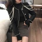 Single-breasted Glitter Jacket