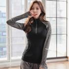 Color Block Long-sleeve Sport T-shirt