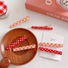 Polka Dot / Plaid Resin Hair Clip 01# - Dots - White & Red - One Size