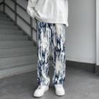 Tie-dye Cropped Wide-leg Pants