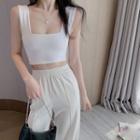 Plain Tank Top / Wide-leg Pants