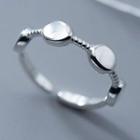 Disc Sterling Silver Open Ring 1 Piece - S925 Silver - Silver - One Size