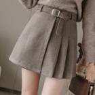 Asymmetrical High-waist Accordion Pleat Skirt