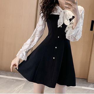 Lace Panel Slim-fit Dress