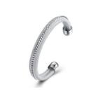 Fashion Elegant Twisted Rope Bangle Silver - One Size