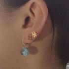 Chinese Characters Stainless Steel Earring 1 Pair - Gold - One Size