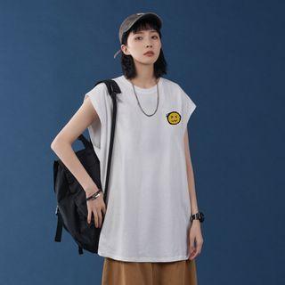 Smiley Face Printed Tank Top