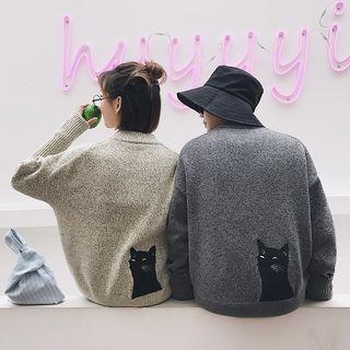 Fish Embroidered Sweater