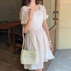 Floral Lace Short-sleeve Dress / Maxi Dress