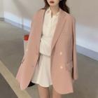 Plain Long-sleeve Shirt / Pocket-detail Long-sleeve Blazer