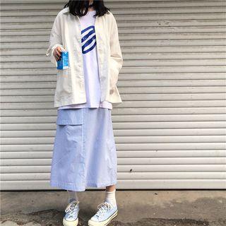Striped Loose-fit Skirt