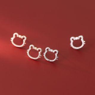 Rhinestone Tiger Stud Earring