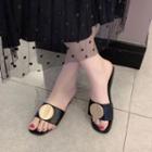 Disc Accent Flat Slippers