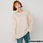 Tall Size Saddle-shoulder Pastel-color Sweater