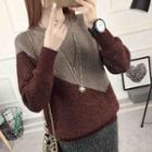 Two-tone Thick Sweater
