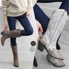 Openwork Tall Cowboy Boots