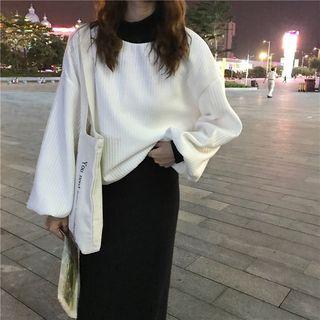 Color Block Mock-neck Pullover