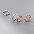 Square Sterling Silver Hoop Earring