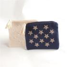 Star Embroidered Zip Pouch