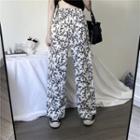 Floral Straight Fit Pants
